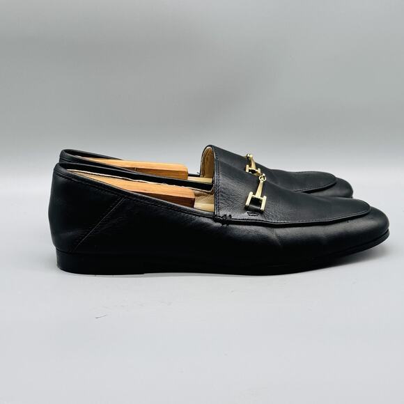 Sam Edelman Shoes Womens 8 Black Leather Loraine Horsebit Loafer Slip On Comfort - Picture 1 of 13